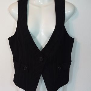 Studio 253 Black Striped Vest